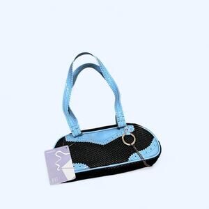 Baby blue bowler bag